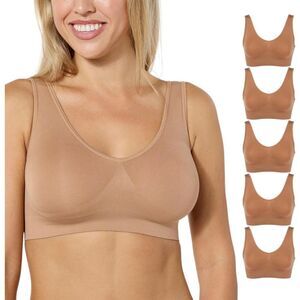 Rhonda Shear Women's 5pk Original Ahh Bra Sienna -